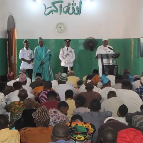 Amir Sahib Leads Eid Prayer at Tahir Mosque, Ojokoro
