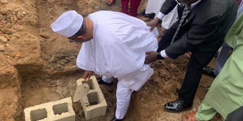 Amir Lays Foundation for Reconstruction of AMJN Central Mosque, Osogbo