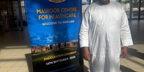 Amir Sahib Arrives in Abidjan for Masroor Centre Inauguration