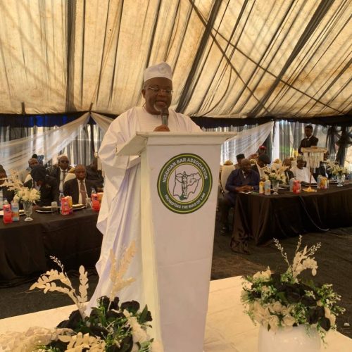 Amir AMJN Calls for Justice and Integrity at NBA Ikare-Akoko Bar Centre Commissioning