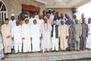 AHMADIYYA NATIONAL HEAD VISITS OLU OF ILARO, CHIEF IMAM