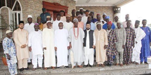 AHMADIYYA NATIONAL HEAD VISITS OLU OF ILARO, CHIEF IMAM