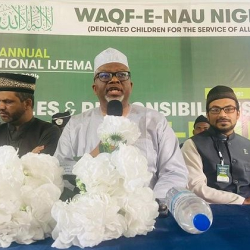 AMIR AMJN CHAIRED THE 3RD WAQF-E-NAU (DEDICATED CHILDREN FOR THE SERVICE OF ALLAH STW) ANNUAL NATIONAL IJTEMA.